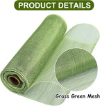 TONIFUL 2 Rolls 10 Inch Sage Green Decorative Mesh Ribbbon Rolls, Fabric Mesh for Mesh Wreath Supplies, Front Door Wreath Crafts Tree Decor Christmas NewYears Halloween Decoration (10 yds/roll)