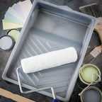 Precision Defined Paint Trays, Paint Roller Trays Liner, Plastic Paint Pan for Roller Brushes, Painting Tray for Painting with Deep Paint Pocket (Paint Tray & Liner (12-Pack), 9-inch)