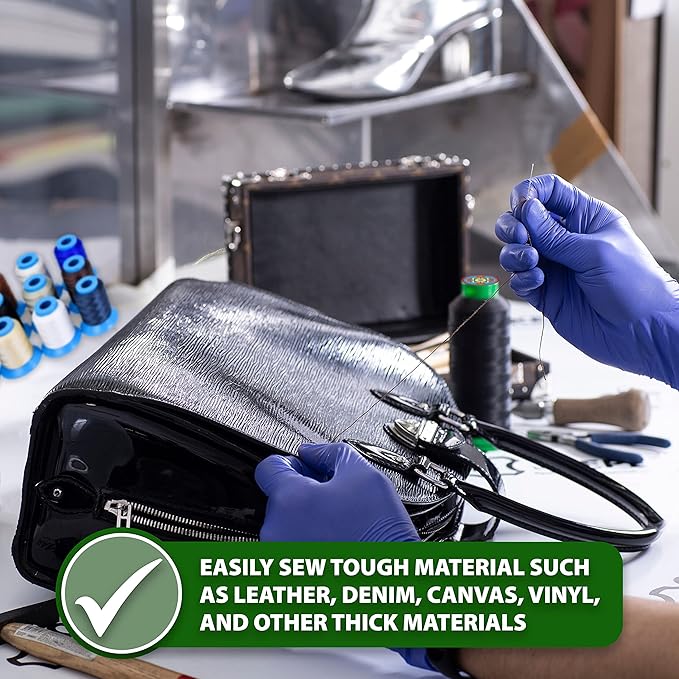 Mandala Crafts Bonded Nylon Thread Hot Pink Heavy Duty Sewing Threads - 1500 YDs Size 69 210D T70 Tex 70 Thread for Leather Jeans Weaving Outdoor Marine Upholstery Threads