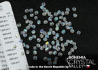 275 pcs Set of Czech Faceted Glass Beads, Fire-Polished Round Crystal AB - 3mm (100pcs), 4mm (100pcs), 6mm (50pcs), 8mm (25pcs) kit for Jewelry Making