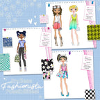 Fashion Angels Fashionista Sketch Set, Includes Sketch Pad with Stencils & Stickers, Fashion Design Sketch Book for Girls, Ideal Drawing Kit for Kids