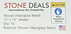 Mosaic Mesh for Back Mounted Tile 12" x 12" (Ten Sheets), Non Sticky