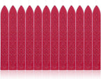 Yoption 12Pcs Red Sealing Wax Sticks with Wicks for Wax Seal Stamp, Wedding Invitations, Gift Packaging, Christmas