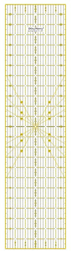 Quilting Ruler 6"x24",Non-Slip Clear Acrylic Sewing Ruler with Easy-to-Read Grid,Yellow & Black Grid Design,Perfect for Fabric,Patchwork,Cutting & Sewing Crafts,Durable Tool for Quilting