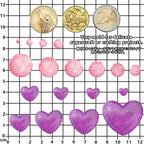 Cabochon Gemstone Epoxy Resin Casting Silicone Molds Include Heart, Dome Shapes for Fondant Cake Decoration, Polymer Clay Craft, Jewelry Making - 2 in Set