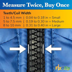 FixnZip (Large, Black Nickel) - See Size Guide - Universal Zipper Repair Kit for Wetsuits, Luggage, Zipper Replacement Repair Kit - Instant Zipper Fix