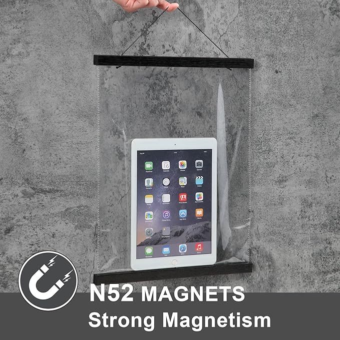 WITCOLOR Magnetic Poster Hanger Frame, 20" Wide Magnetic Hanging Frames 20x28 20x30 20x20 20x16 20x24 Magnet Poster Holder for Wall Hang Poster (Black)