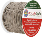 Mandala Crafts 1mm 109 Yards Taupe Cotton Waxed Cord for Jewelry Making Bracelet Cord Waxed String - Beading String Thread Jewelry Cords for Necklaces String