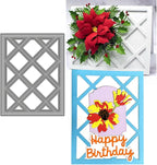 Mvchifay Cutting Dies for Card Making Metal Die-Cuts Scrapbooking Tool Hollow Frame DIY Craft Punch Template Embossing for Paper Album Decor (Diamond Frame-14.3x11.1cm)
