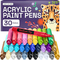 ARTISTRO - Fabric Paint pens and Paint Markers – Permanent Fabric Decorating Pens for Clothes, Canvas, and DIY Crafts (30 Medium Tip)