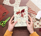 24 Sheets Red Aesthetic Scrapbooking Paper Pad - 6In x 6In Double Sided Flowers Patterns for Photos Album Journals Supplies Decorative Collage Origami DIY Crafts Gifts Wrapping