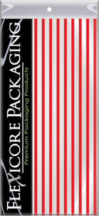Flexicore Packaging Red Pin Stripe Print Gift Wrap Tissue Paper Size: 15 Inch X 20 Inch | Count: 10 Sheets | Color: Red Pin Stripe