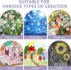 ESRICH Canvas Boards for Painting 12x16 Inch, 3 Pack Canvas for Painting Cotton Primed Acid Free Large Blank Canvas Panels for Oil Paint, Watercolor, Acrylic Paint, Gouache and Tempera.