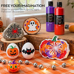 Nicpro 18 Colors Large Acrylic Paint Set, 8.45oz/250 ml Artist Painting Supplies Bulk Non-Toxic For Multi Surface Pumpkin Canvas Wood Fabric Leather Cardboard Paper Crafts Rock Hobby with Color Wheel