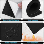 ToLanbbt 4 PCS Adhesive Foam Padding Sheets Closed Cell Neoprene Foam Sheet 3/4" Thick, 12" x 12" Self Stick Insulation Anti Vibration Pads Anti-Slip for Furniture, Cars, Speakers, DIY