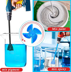 12 Pieces Epoxy Mixer Attachment for Drill Helix Paint Mixer Reusable Paint Stirrers Drill Attachment for Resin for Jewelry Resin Casting Molds (Red, Blue, Black, White)