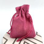 Palmhomee Pack of 25 Burlap Gift Bags with Drawstring Linen Jewelry Pouches Wedding Hessian Jute Bags for Birthday and Treat Pouches Party Wedding Favors Gift (2.8x3.6 Inch, Fuchsia)