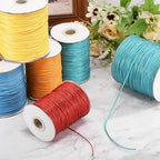 MECCANIXITY Waxed Cord 0.8mm Waxed Polyester Cord 175 Yard Wax String for Bracelet Making,Necklaces, Beading,Jewelry Making and DIY Crafts(Light Purple)