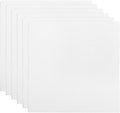 PATIKIL 6x6 Canvas Boards for Painting, 6 Pack 100% Cotton Square Triple Primed Stretched Blank Art Canvas Panel Bulk Thin for Acrylic, Oil, Tempera Paints, White