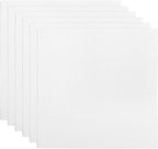 PATIKIL 6x6 Canvas Boards for Painting, 6 Pack 100% Cotton Square Triple Primed Stretched Blank Art Canvas Panel Bulk Thin for Acrylic, Oil, Tempera Paints, White