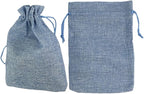 Palmhomee Pack of 25 Burlap Gift Bags with Drawstring Linen Jewelry Pouches Wedding Hessian Jute Bags for Birthday and Treat Pouches Party Wedding Favors Gift (5x7 Inch, Sky Blue)