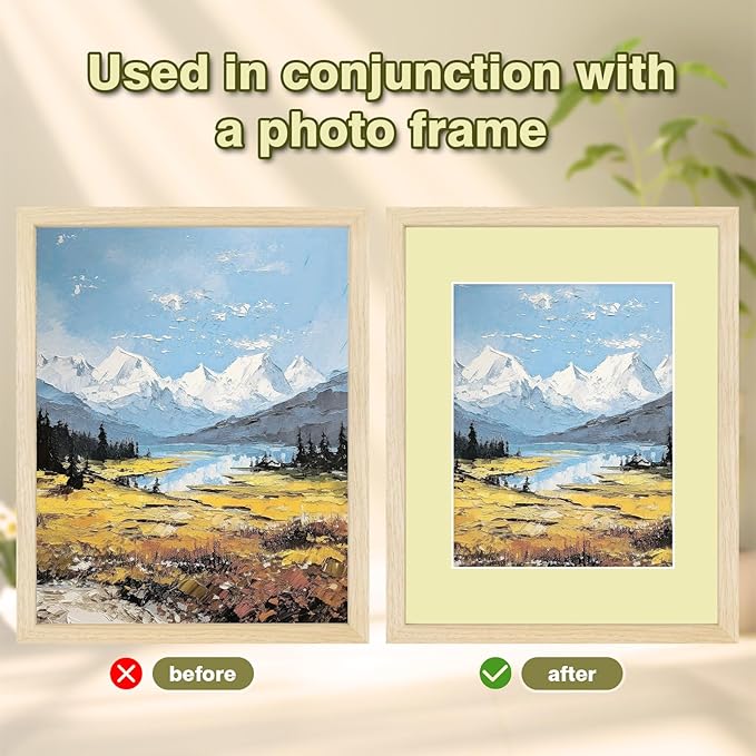 Egofine 14 Packs Picture Frame Mats, 5x7 Picture Mats for 4x6 Photos, Acid-Free Mixed Colors Pre-Cut Photo Board for Photos, Prints, Artworks