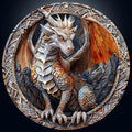 masseruon Round Puzzles for Adults 1000 Pieces-Dragon Puzzle-26.6x26.6in Jigsaw Puzzles with HD Matte Finish-Hard Impossible Difficult for Adult-Challenging Gift for Puzzle Lovers Home Decor