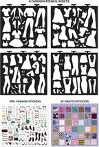 Fashion Angels Fashion Runway Portfolio - Fashion Design Sketch Book with Stencils & Stickers - Ages 8 & Up