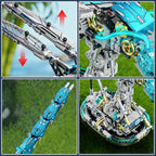 Mechanical Dragonfly Building Blocks for Adults, Insect Animal World Model with LED Light & Display Stand, Educational STEM Toys for Adult Home or Office Décor (866PCS)