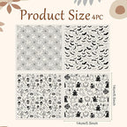 CHGCRAFT 4 Pcs Halloween Elements Polymer Clay Texture Sheets Ghosts Silicone Texture Stamp Skeletons Clay Texture Mat Modeling Pattern Pad Sheets for Jewelry and Earrings Tools, 5.5x5.5 inch