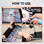 Jigsaw Puzzle Mat Roll Up - 3000 2000 1500 1000 Pieces Puzzel Matte, Black Felt Roll-Up Puzzles Felt Save Mats Trays for Sorting Board Clear Sheets and Frame Keeper for Adults