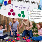 Coopay 4000 Pieces 10 Colors Plastic Poker Chips, 1 Inch Bingo Chips Bulk Learning Counters Disks Poker Card Game, Counting Markers for Math Practice, Game Tokens and Teaching Rewards, 25 mm