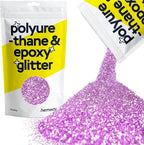 Hemway Polyurethane & Epoxy Resin Glitter 100g / 3.5oz Metallic Crystal Flake Additive for Flooring Jewelry Tumblers Glass Pigment - Chunky (1/40" 0.025" 0.6mm) - Lavender Purple