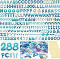 221 Pcs Bulletin Board Letters Round Alphabet Number Punctuation Symbol Combo Letter Cutouts Classroom Decoration for School Classroom Chalkboard Poster Board(Ocean Round)