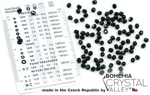 100pcs Faceted Fire Polished Pressed Czech Glass Beads 4mm (0.16in), Jet Black 23980