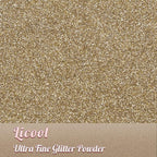 Holographic Fine Glitter, 100g/3.5oz Extra Fine Glitters Powder Packs for Resin, Craft Glitter for Tumblers Candle Slime Making, Festival Body Face Eyeshadow Nail Glitter (Light Gold 3)