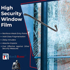 UV 99% Security and Safety 4 Mil Clear Window Film Shatterproof Anti Shatter Tempered Glass Film for Home and Office Windows (Clear, 30 in x 50 FT)