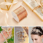 Cadikez 26 Gauge Rose Gold Plated Brass Jewelry Making Wire 100M/0.4mm Soft Metal Wire Bulk for Jewelry Making