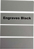 Blank Metal Plates for Laser Engraving - 4 Pack | Aluminum Sheets 0.020" Thick | CO2, Diode, Fiber Laser Compatible | Multiple Sizes & Colors (Silver (engraves black), 1x11.25 inch)