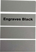 Blank Metal Plates for Laser Engraving - 4 Pack | Aluminum Sheets 0.020" Thick | CO2, Diode, Fiber Laser Compatible | Multiple Sizes & Colors (Silver (engraves black), 1.5x3 inch)