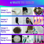 Matio Chameleon Mica Powder, 10 * 5g Chrome Powder, Pearlescent Effect Color Shift Pigment, Mica Powder Set for Epoxy Resin, Soap Candle Dye, Nail Art, Makeup, DIY Bath Bombs, Painting, Slime Pigment