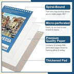 Jexine 20 Pcs 5.5'' x 8.5'' Top Spiral Bound Sketch Pad 30 Sheet Each(68lb/100gsm), Sketching Drawing Pad Artist Sketch Pad Kids Drawing Paper Art Sketchbook for Charcoal Graphite Painting