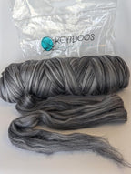 Multi Colored Natural Wool roving 1 lb. Best Wool for Needle Felting, Wet Felting, handcrafts and Spinning. (Midnight black1lb)