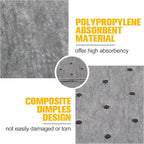 10PC Oil Absorbent Pads | 13"X10" Meltblown Polypropylene Mats, Hand-Tear Lines for Automotive & Workshop | Vacuum Eco-Packaging, Reusable Spill Control
