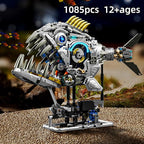 Mechanical Piranha Building Sets, Ocean Animal Collection Toy, Multi-Jointed Movement with Ice Blue Accents, Adults Home or Office Decor, STEM Building Gift for Teens Boys and Girls 12+（1085 PCS)