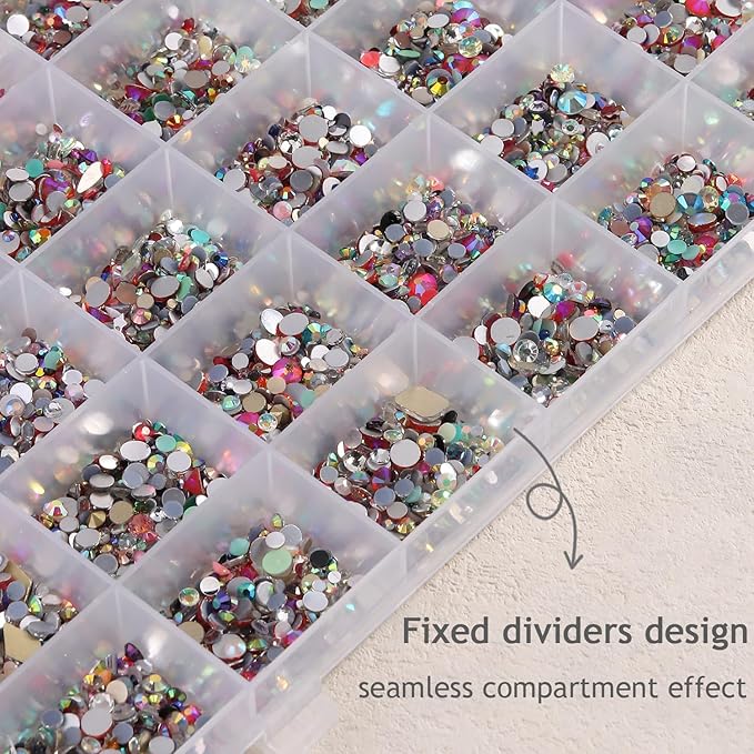 42 Grids Clear Large Plastic Organizer Box With Dividers, Bead Organizers And Storage Compartment Container For Nail Accessories/Jewelry/Craft/Screw/Small Parts/Diamond Painting Art Tools