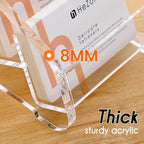 Business Card Holder Display for Desk Muitiple, Clear Acrylic Business card Stand Rack for Women and Men 12 slots 4Tier, Organize 600 cards (12 Slots）