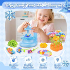 cosone Arts and Crafts Kits for Kids Age 3-12, Fabric Flower Bouquets Toys, DIY Craft Kits Toys for Kids, Ideal Gifts for Preschool Girls, Educational Handmade Frozen Toy for Girls Ages 3 4 5 6 7 8 9