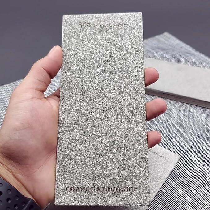 3 PCS Diamond Sharpening Stone Diamond Knife Sharpener Plate Honing Whetstone for Knives Chisel (240#+600#+1200#)