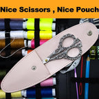 Small Scissors Vintage European Style Scissors Stainless Steel for Cross Stitch Cutting Embroidery Sewing Handcraft Craft Art Work DIY Tool, Silver